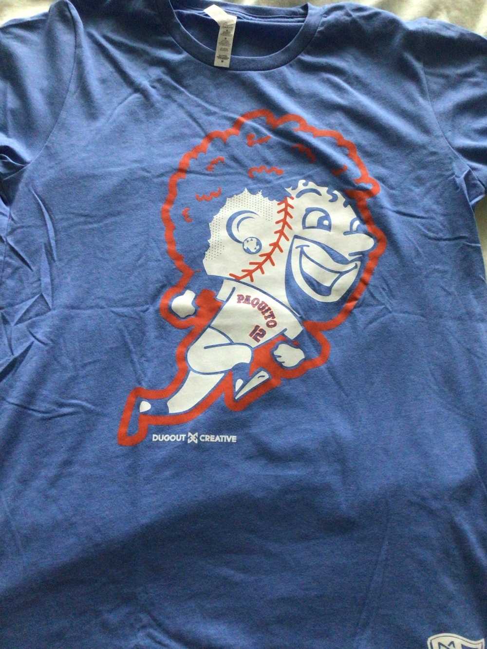 Mets Francisco Lindor "Paquito" #12 NY Mets Dugout Creative Blue Tee - Medium